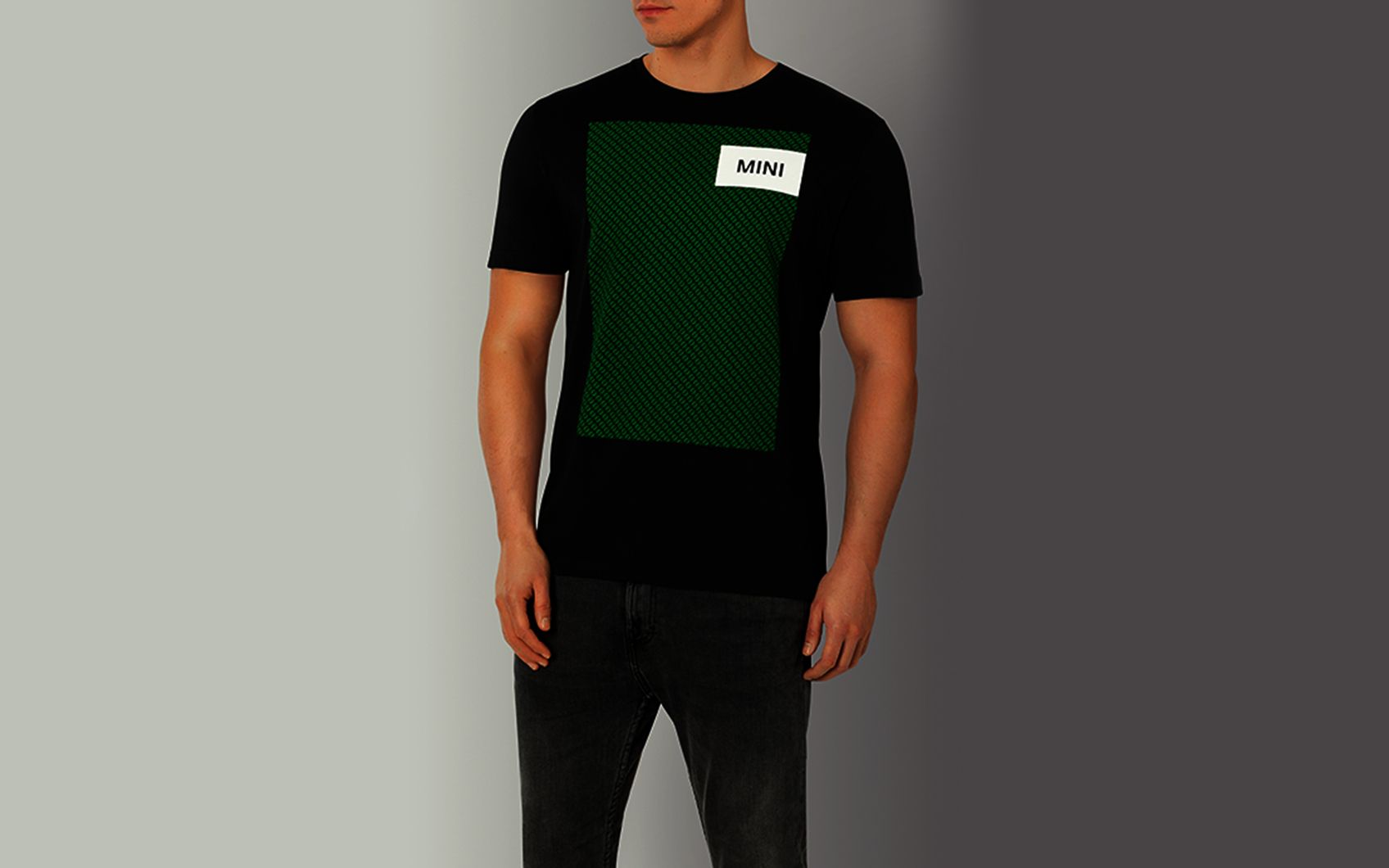 MINI T-Shirt Men Wordmark Black/British Green/Whit S-XXXL