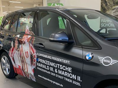 Das Trierer Stadtprinzenpaar zu Gast bei BMW Cloppenburg